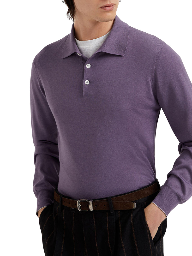 Purple amaranth polo shirt