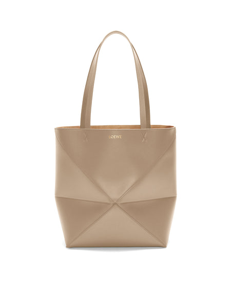 PUZZLE FOLD TOTE BAG IN POLISHED CALFSKIN