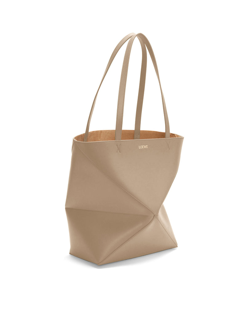 PUZZLE FOLD TOTE BAG IN POLISHED CALFSKIN