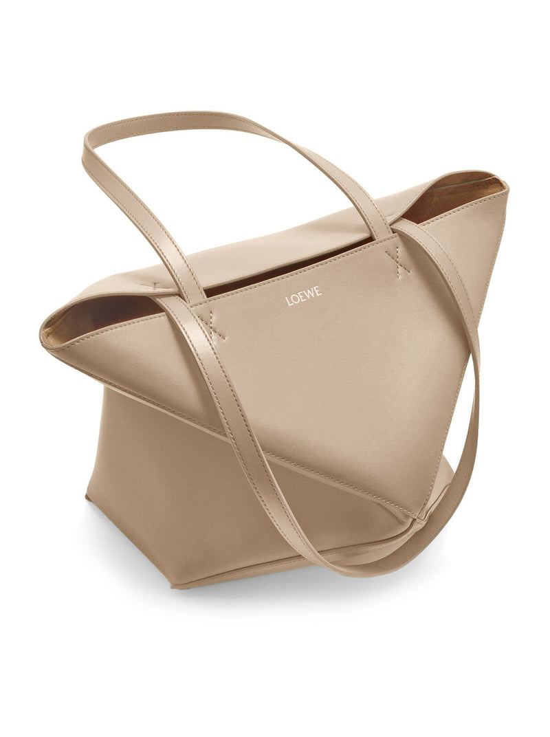 PUZZLE FOLD TOTE BAG IN POLISHED CALFSKIN