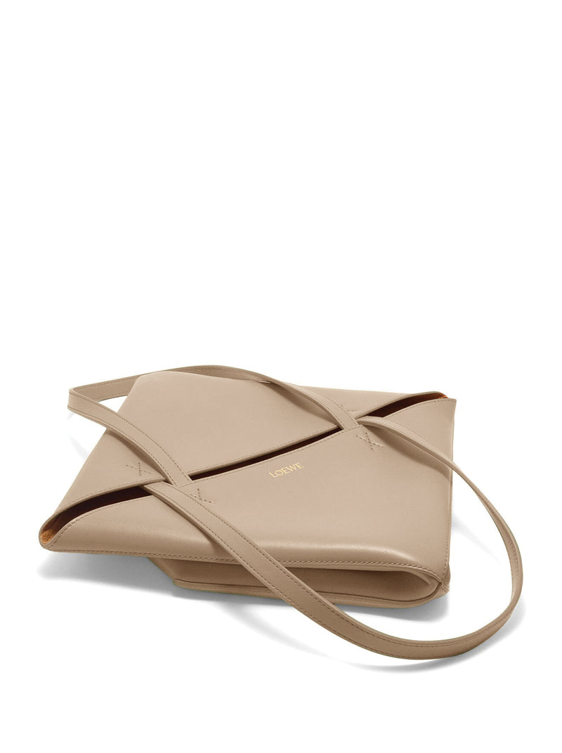 PUZZLE FOLD TOTE BAG IN POLISHED CALFSKIN