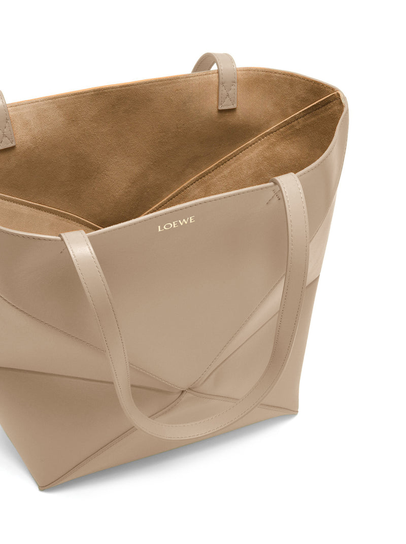 PUZZLE FOLD TOTE BAG IN POLISHED CALFSKIN