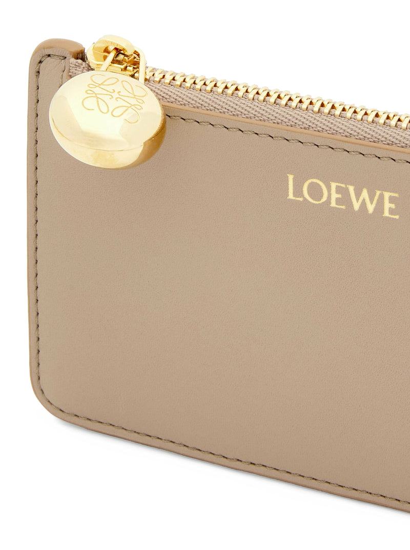 Pebble Card Holder with Coin Purse in Shiny Calfskin