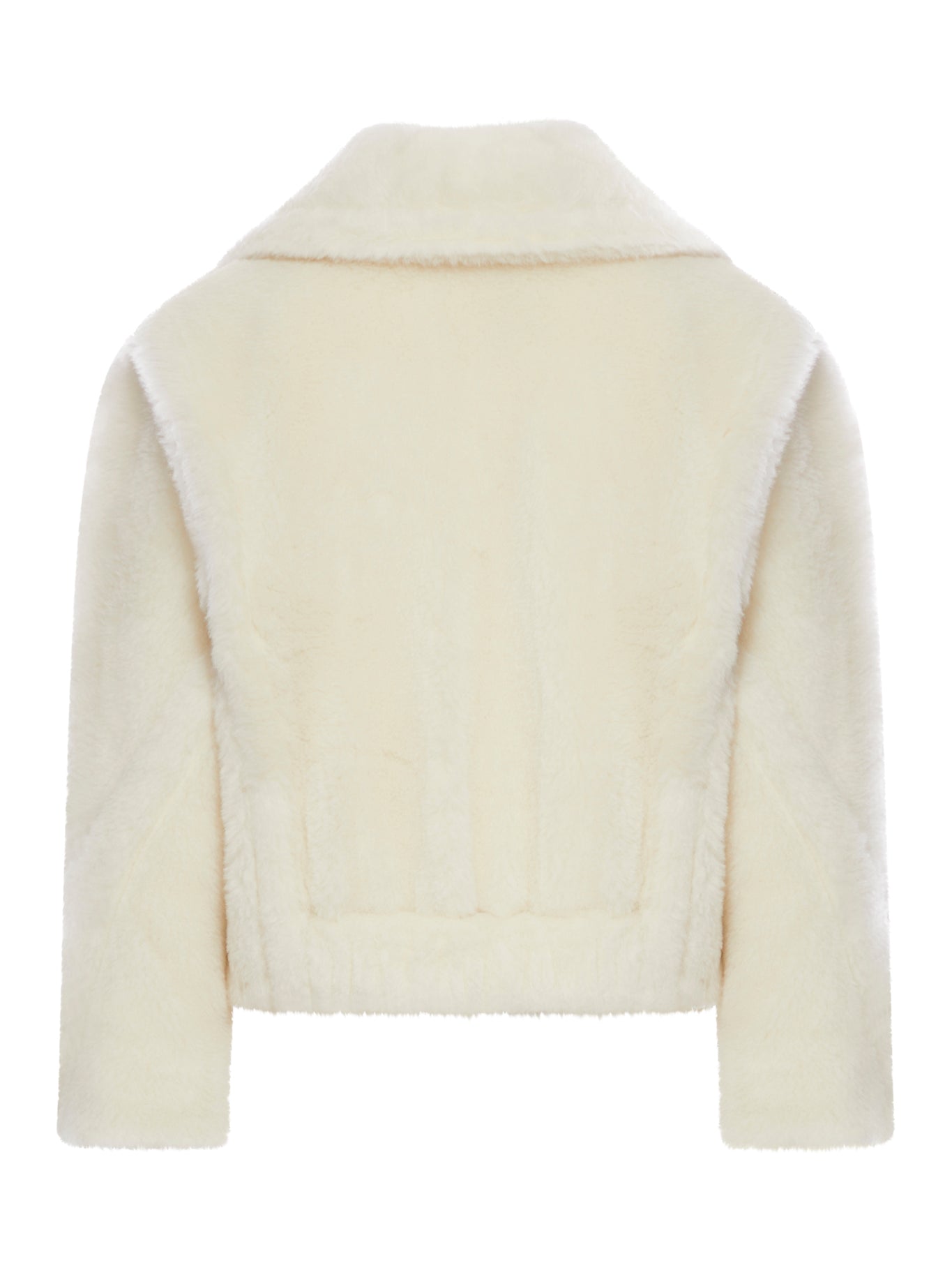 TEDDY BEAR ICON CROP COAT IN WOOL AND ALPACA