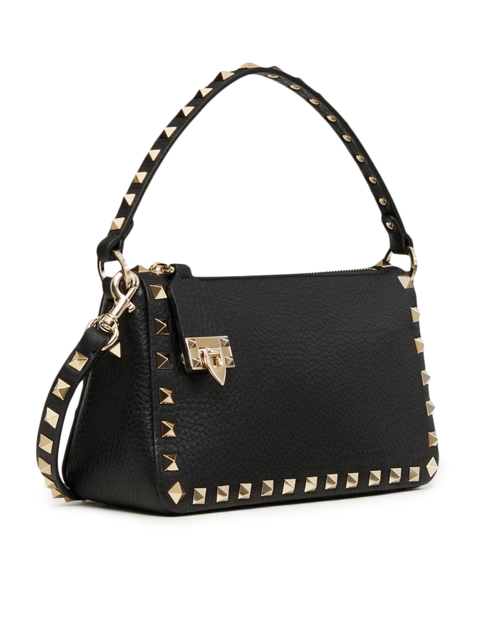 SMALL ROCKSTUD SHOULDER BAG IN GRAINED CALFSKIN