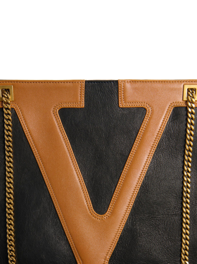 VALENTINO GARAVANI VIVA SUPERSTAR MEDIUM NAPPA LEATHER SHOPPING BAG