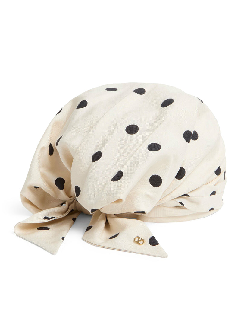 SILK POLKA DOT TURBAN