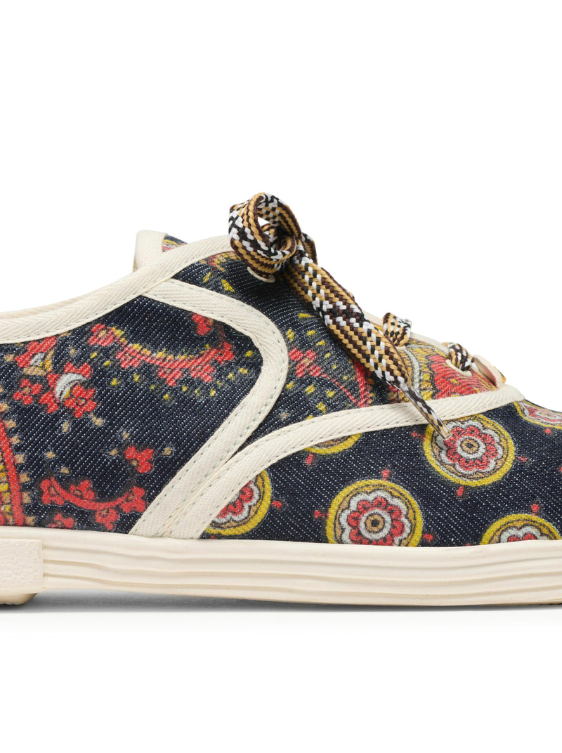 BAY BY BAY SNEAKERS IN VOYAGE IMAGINAIRE DENIM FABRIC