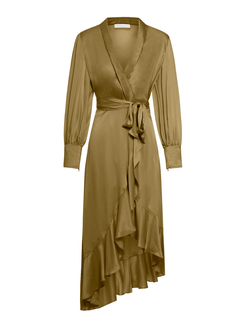 SILK WRAP DRESS