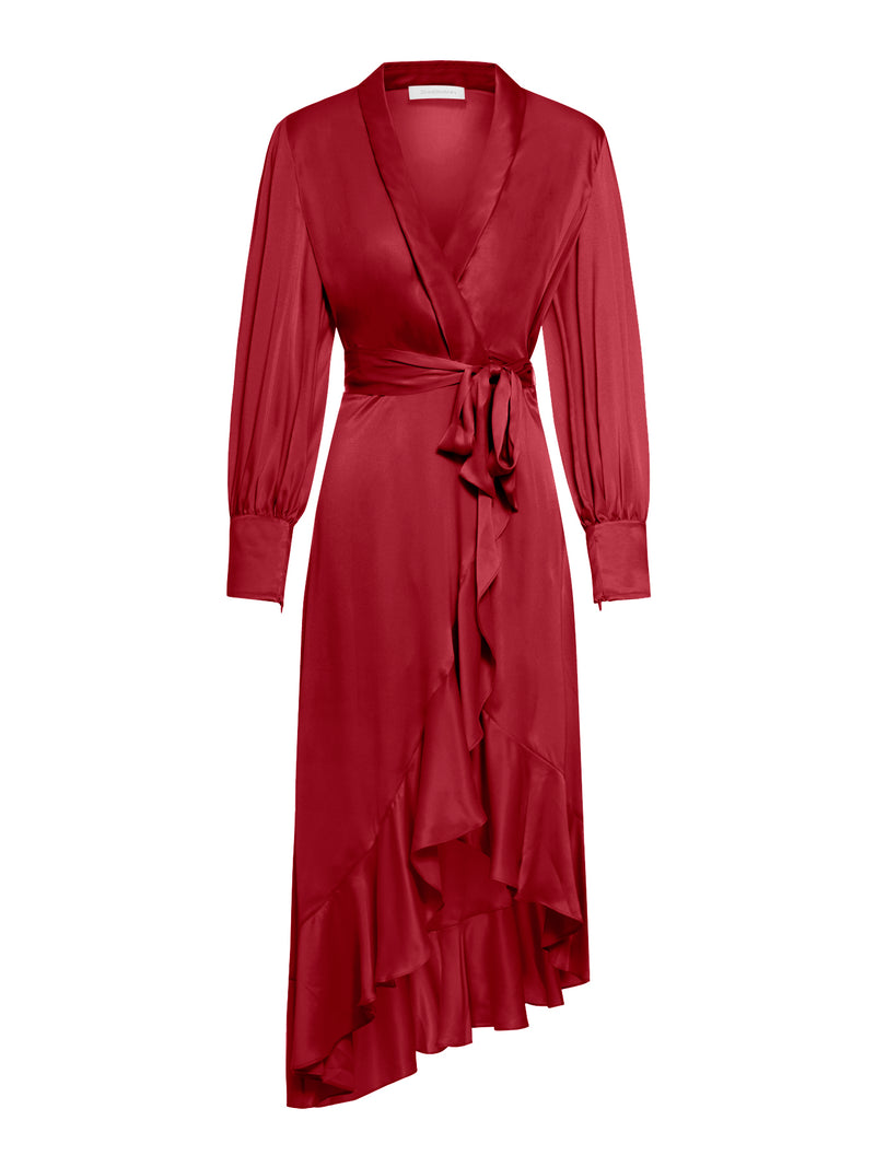 SILK WRAP DRESS