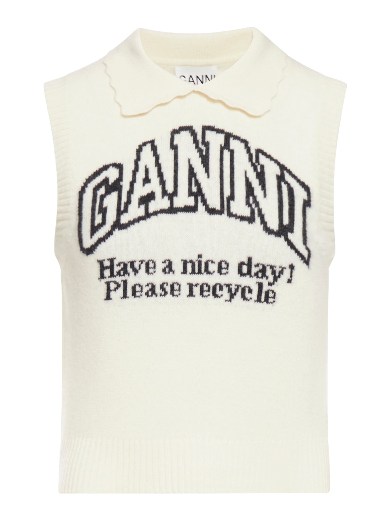 GANNI LOGO VEST