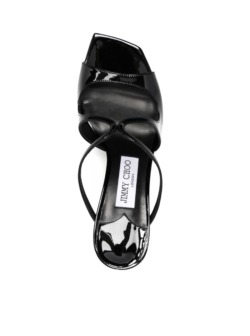 ANISE 75MM SHINY LEATHER SANDALS