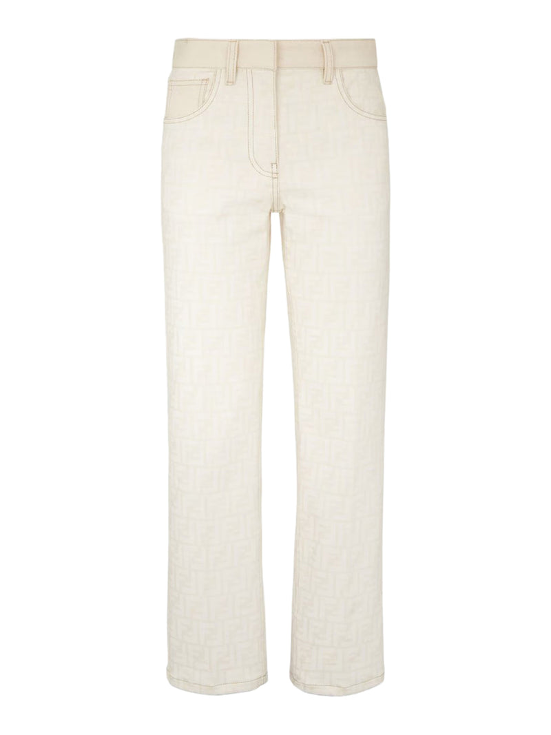 FF WHITE DENIM PANTS