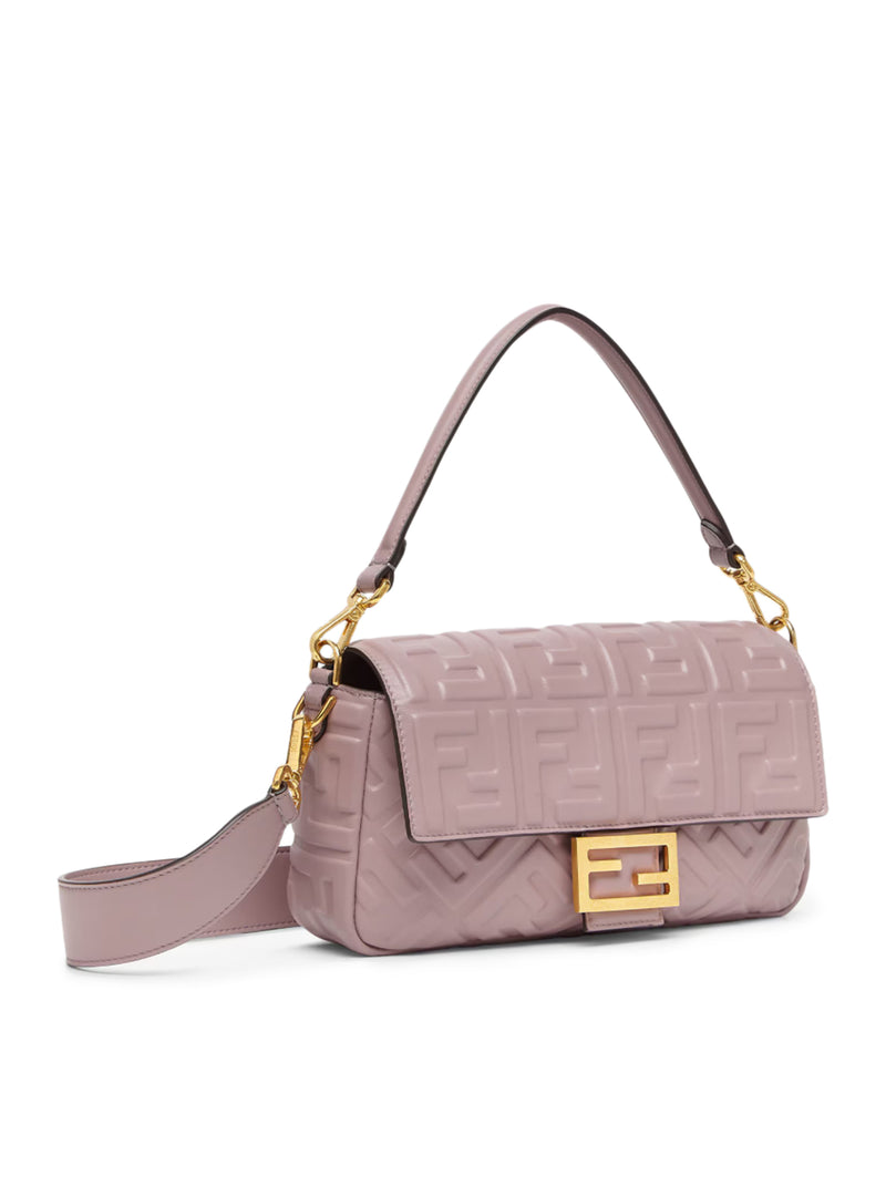 MAUVE PINK LEATHER BAGUETTE