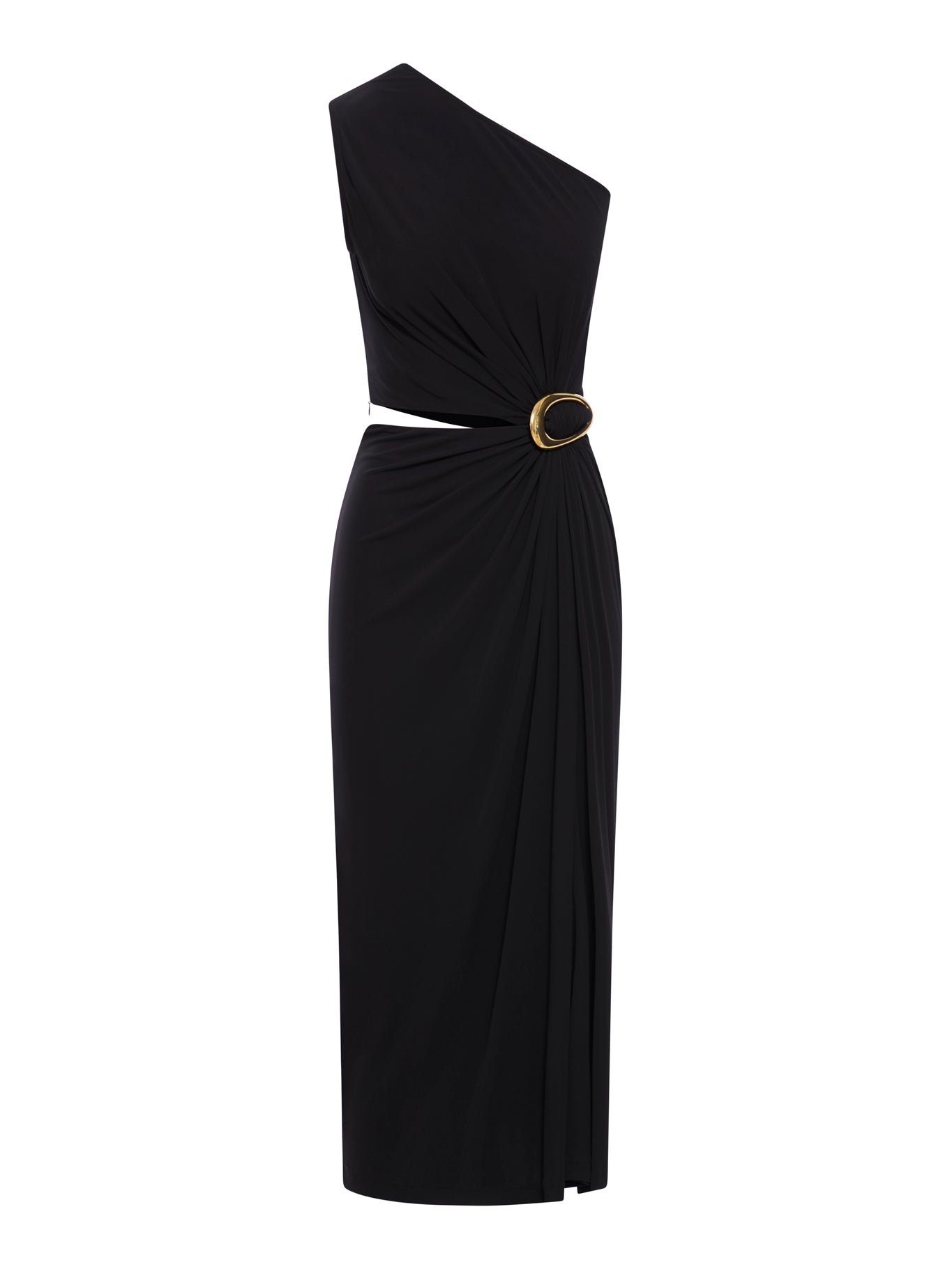 CREPE EFFECT VISCOSE JERSEY DRESS