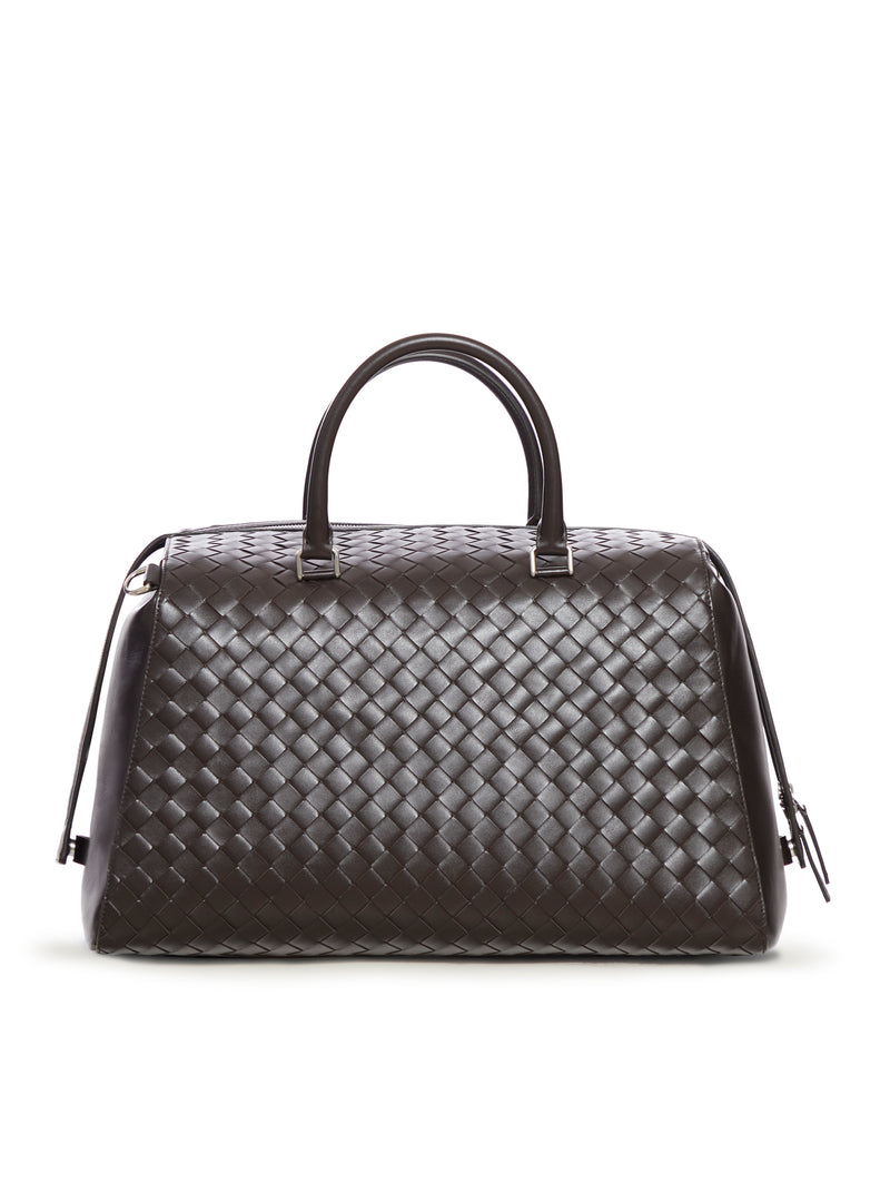 WOVEN LEATHER TRAVEL BAG