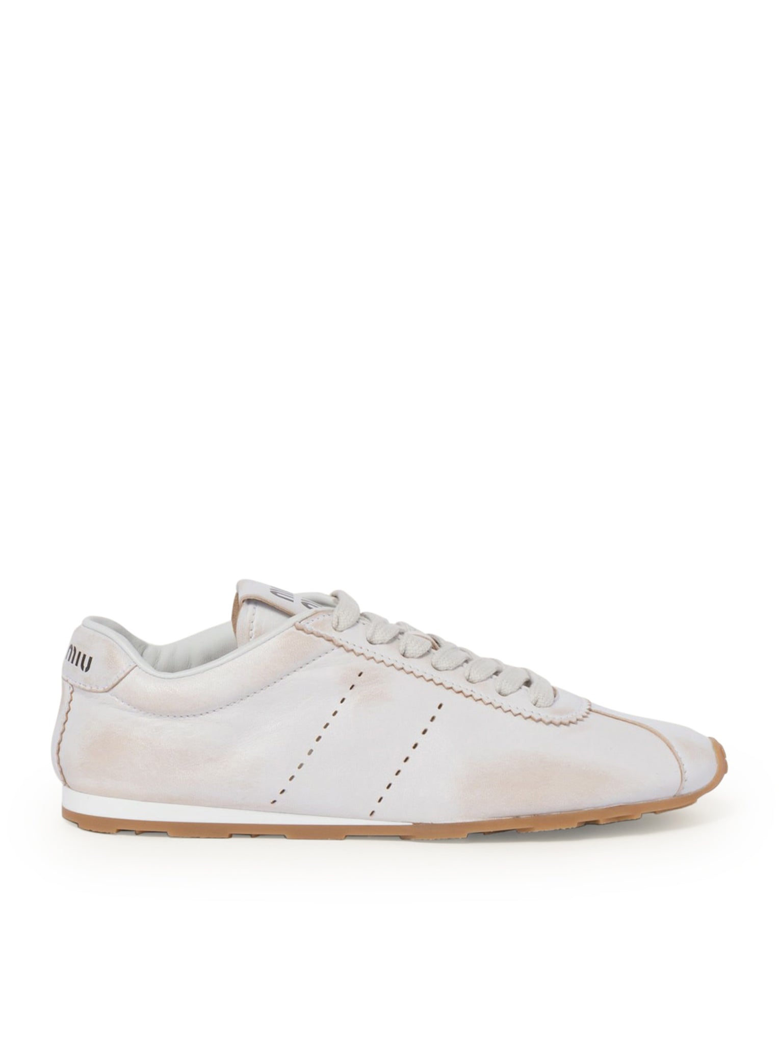 Plume sneakers in bleached nappa