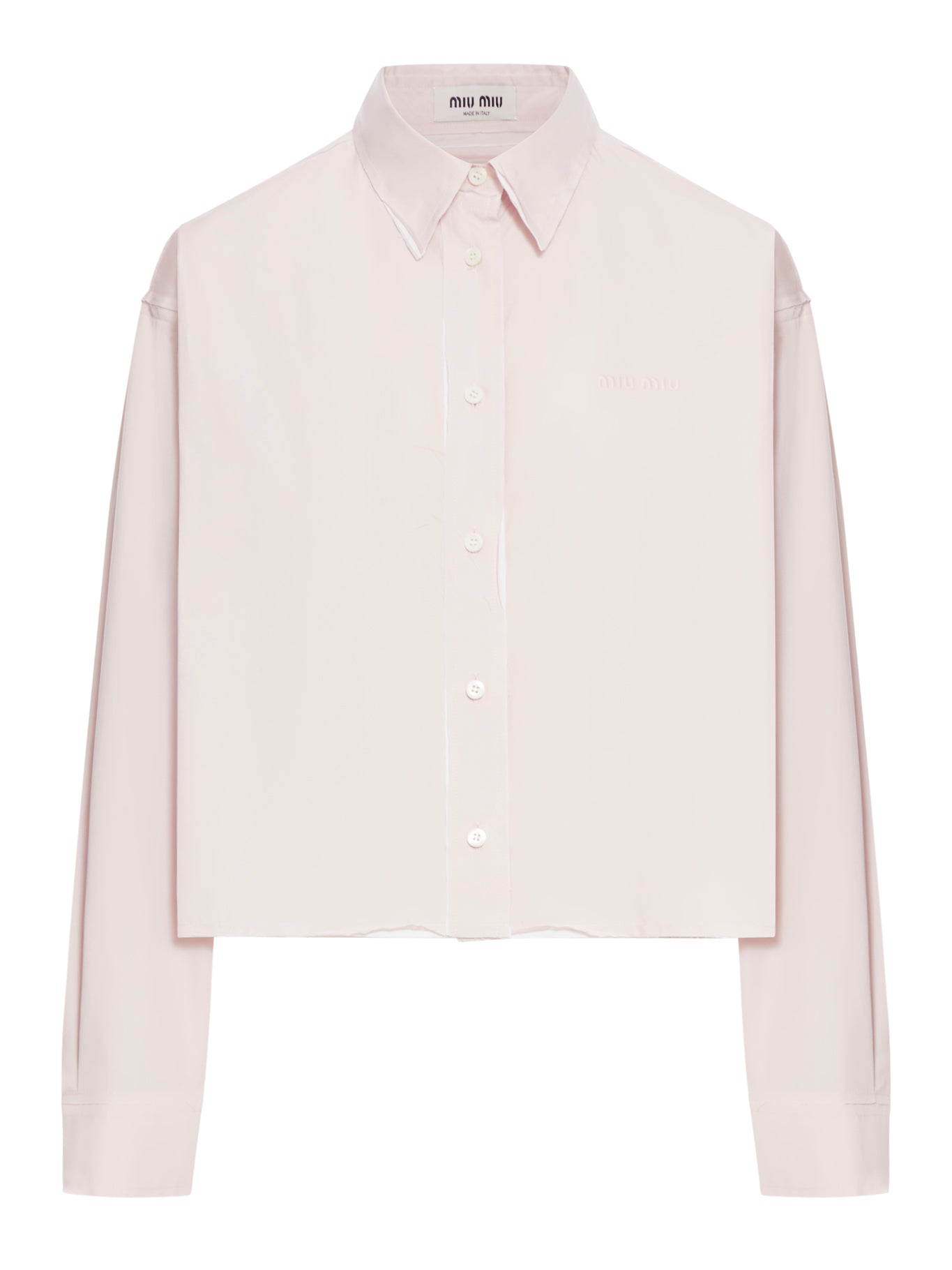 COTTON POPLIN CROP SHIRT