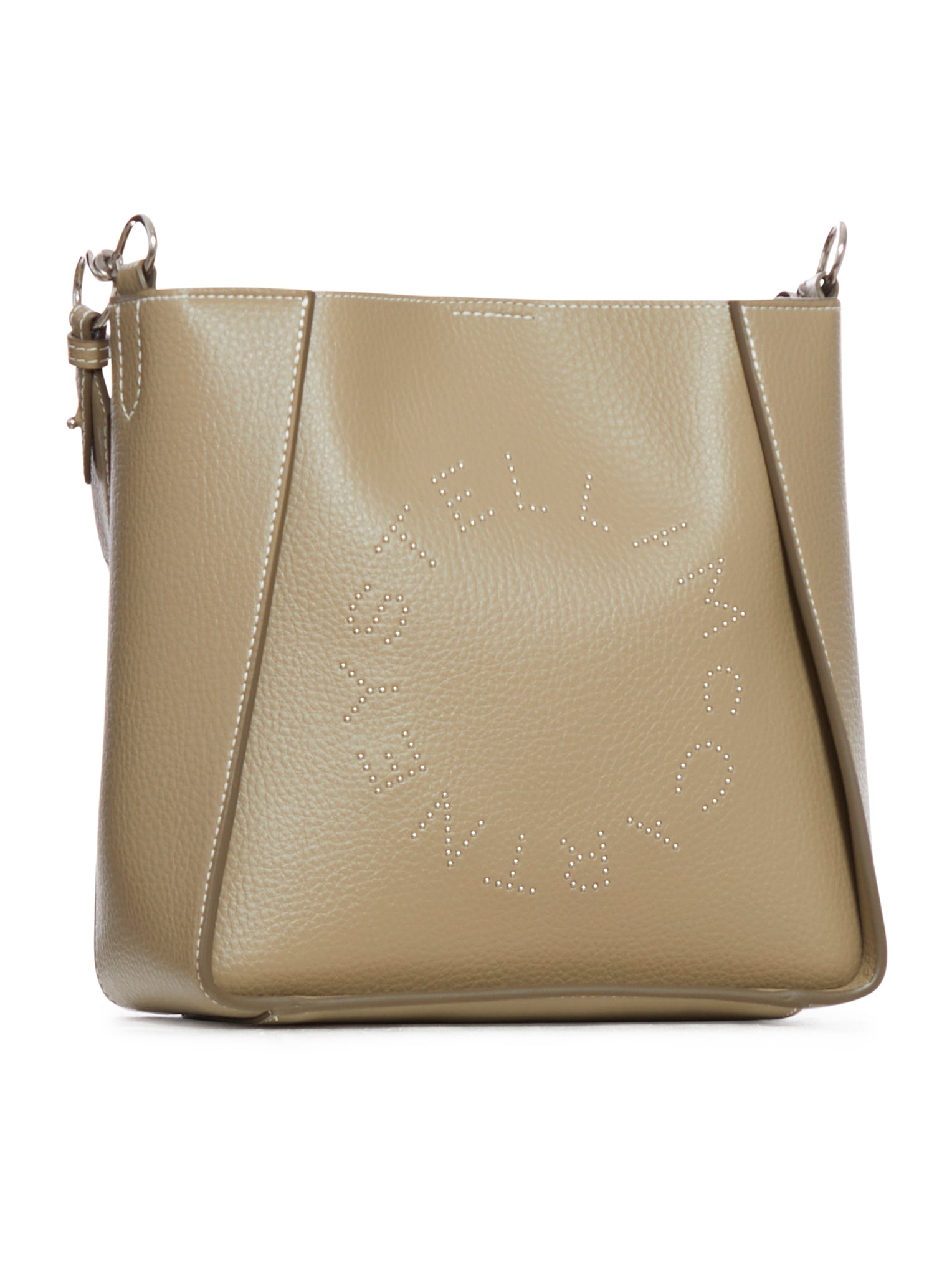 Taupe Logo Shoulder Bag