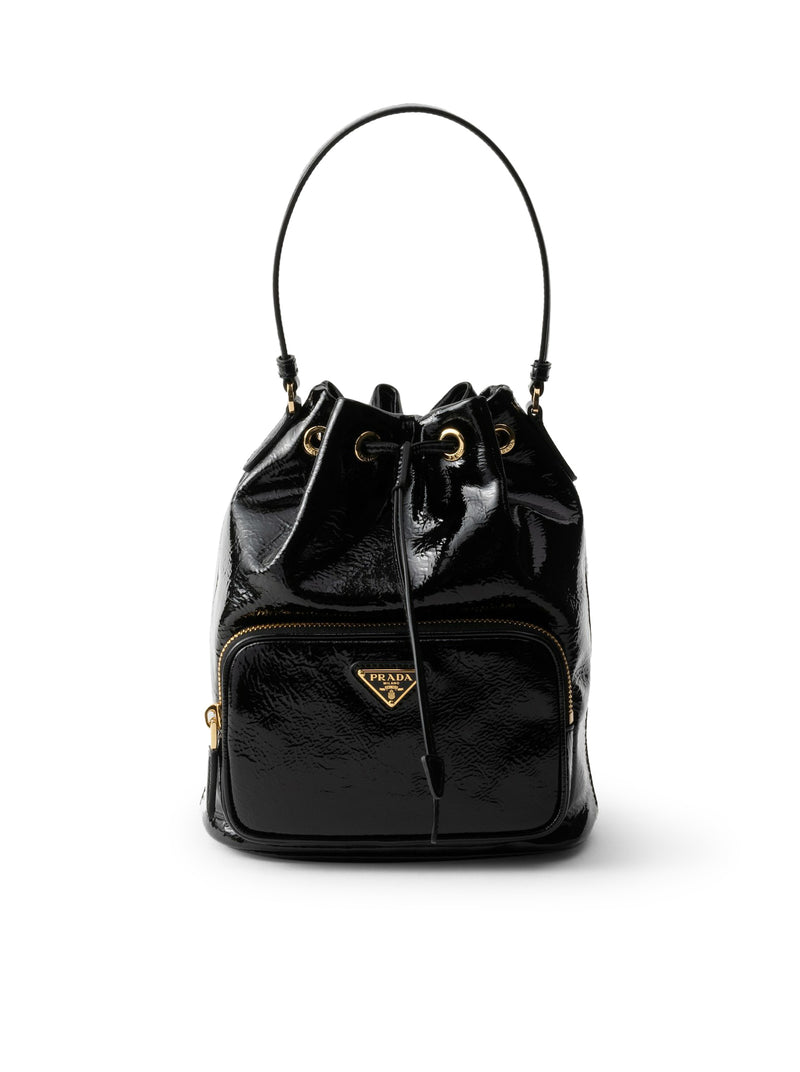 Prada Duet bucket bag in naplak patent leather