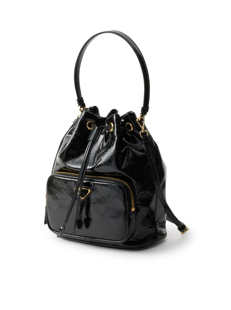 Prada Duet bucket bag in naplak patent leather