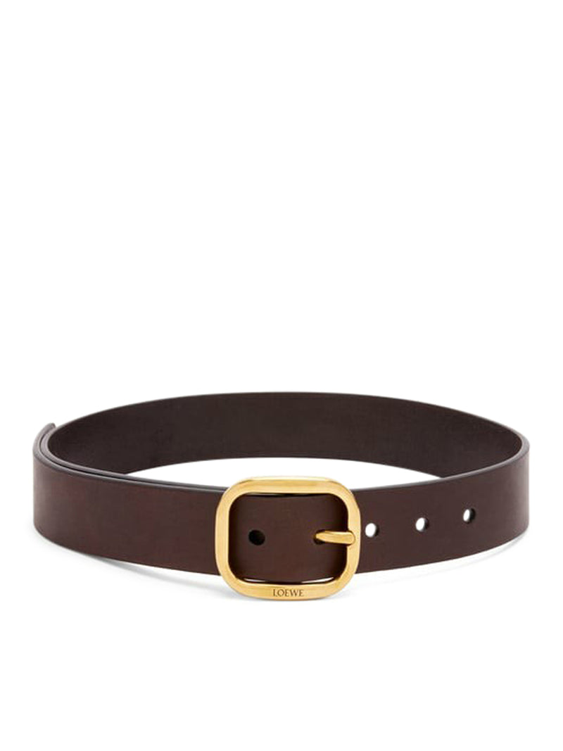 Classic soft rounded calfskin belt