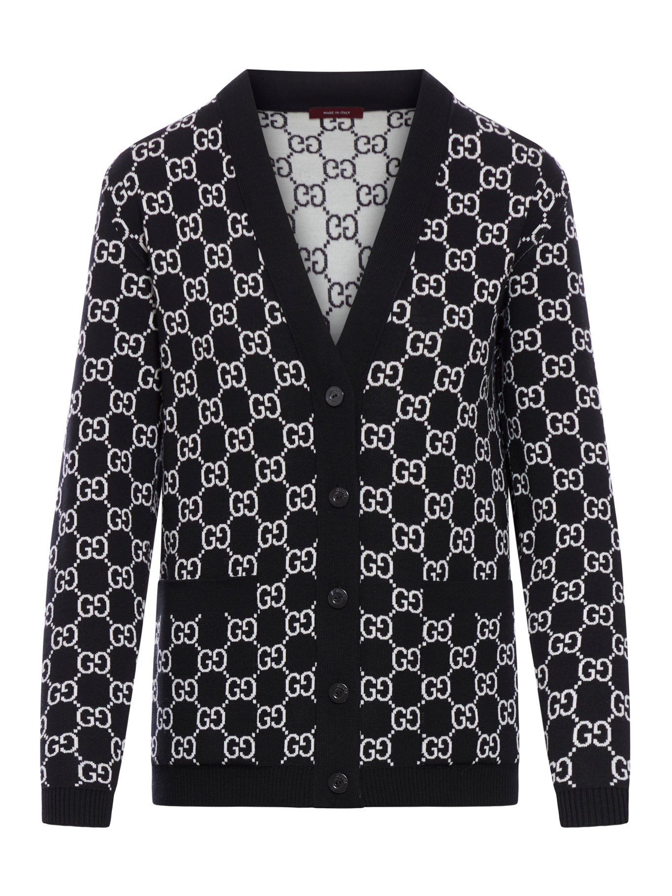 REVERSIBLE CARDIGAN IN WOOL JACQUARD GG