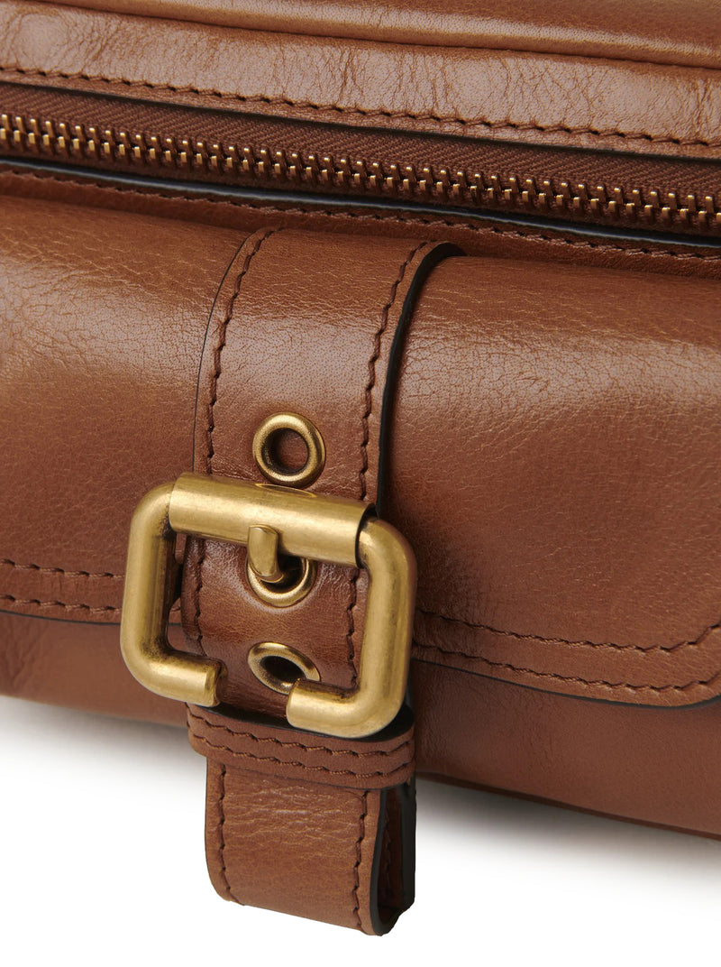 SMALL CAMERA BAG IN SHINY LEATHER