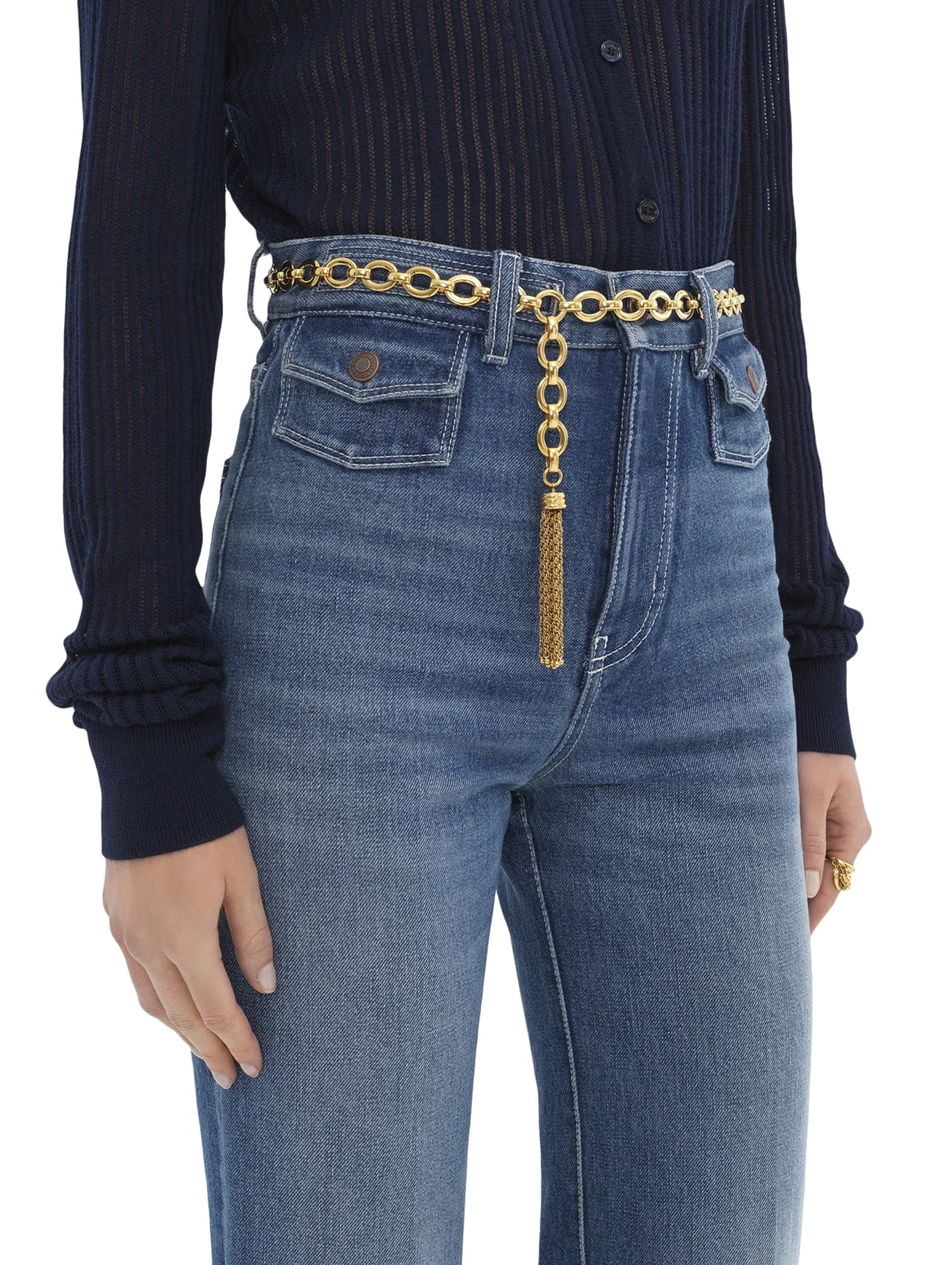 CHLOÉ POMPOMS BELT