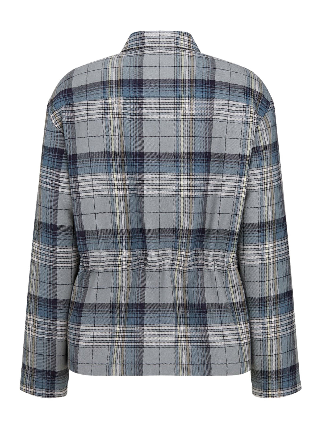 Checked zip-up shirt