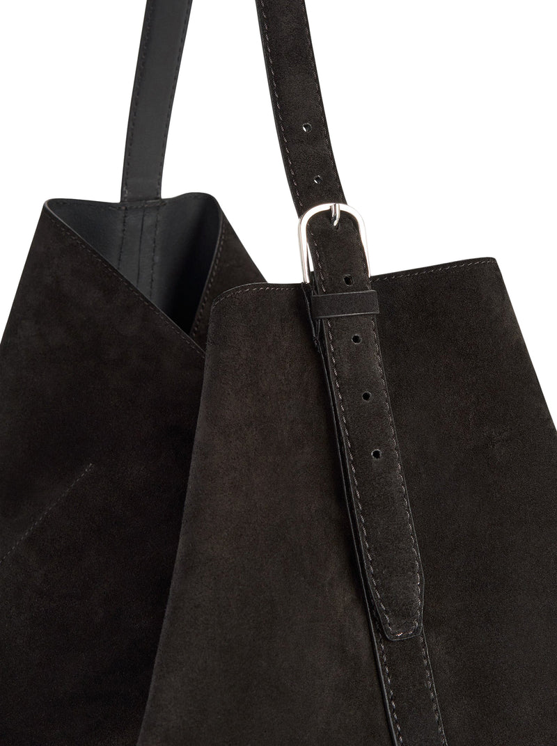 Belted tote espresso