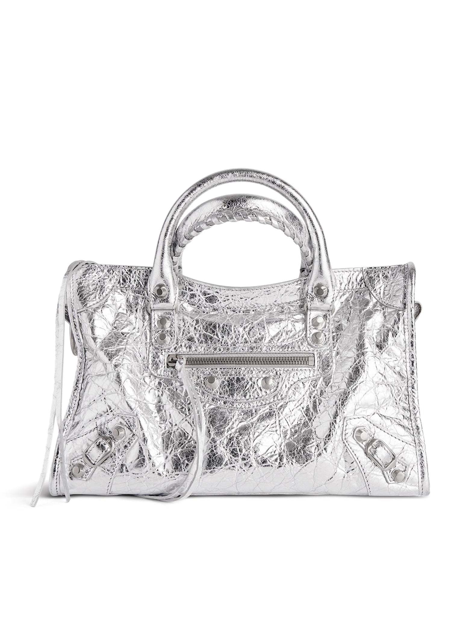 LE CITY SMALL METALLIC WOMEN`S BAG IN SILVER