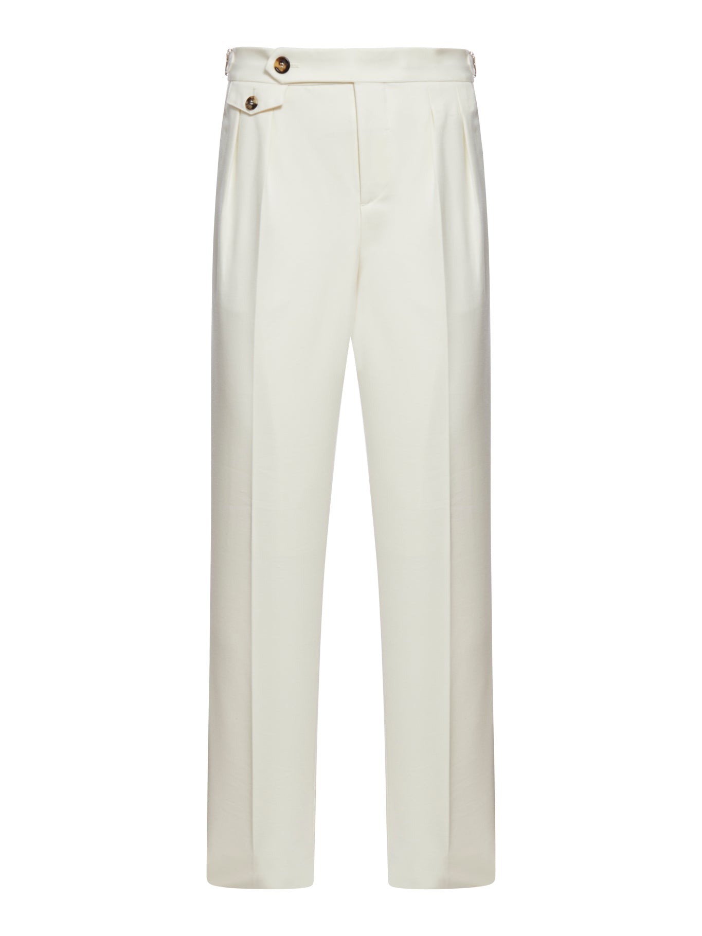 Tapered trousers with pleats