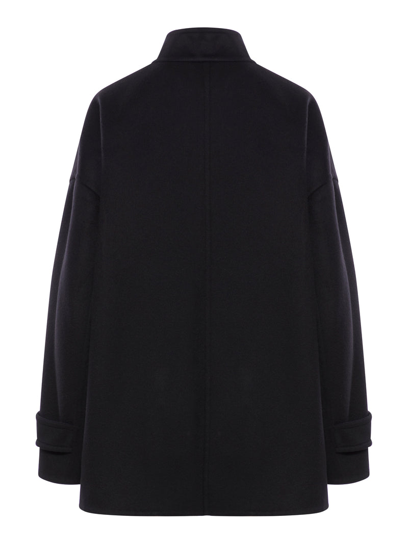 COAT WITH A ROUNDED LINE IN DOUBLE FACE WOOL