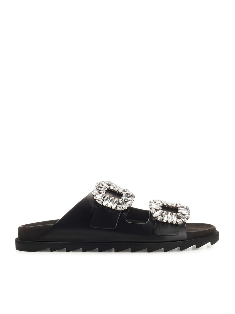 MULE SLIDY VIV` IN LEATHER