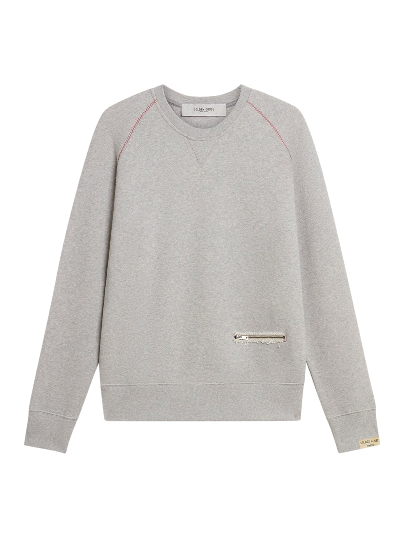 CREW NECK SWEATSHIRT WITH CONTRASTING STITCHING