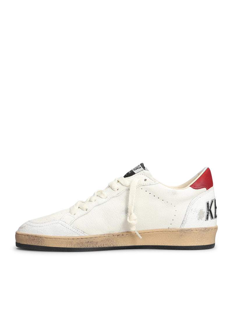 BALL-STAR SNEAKERS IN HAMMERED AND CRAQUELÉ LEATHER