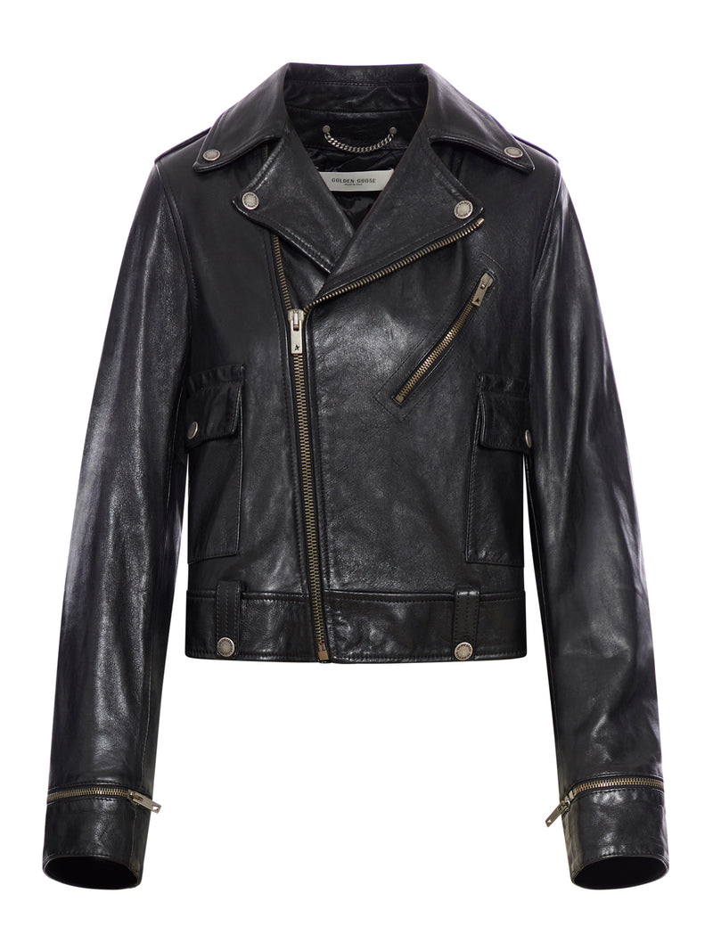 NEVADA LEATHER BIKER JACKET