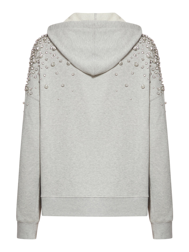 SWEATSHIRT WITH CRYSTALS