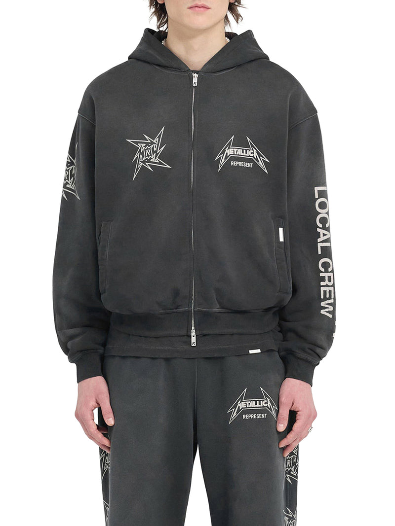 METALLICA 40 YEAR ANNIVERSARY ZIP-THRU HOODIE