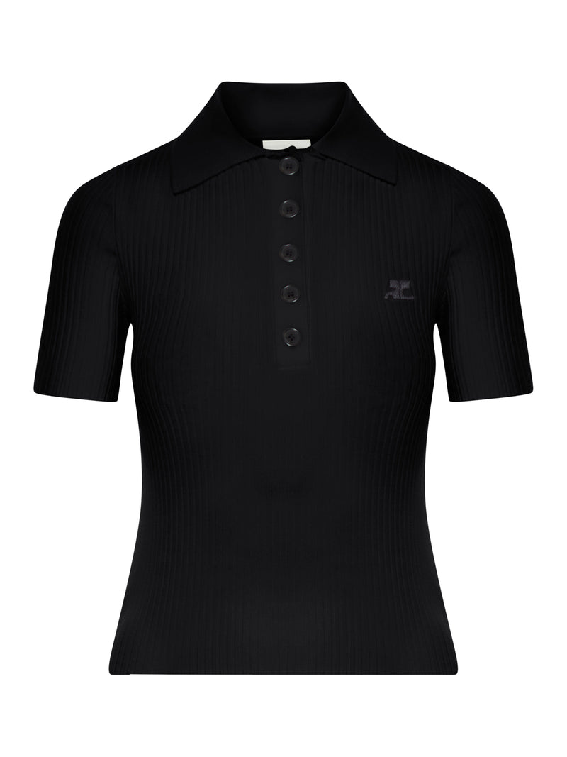 ICONIC RIB KNIT POLO SHIRT