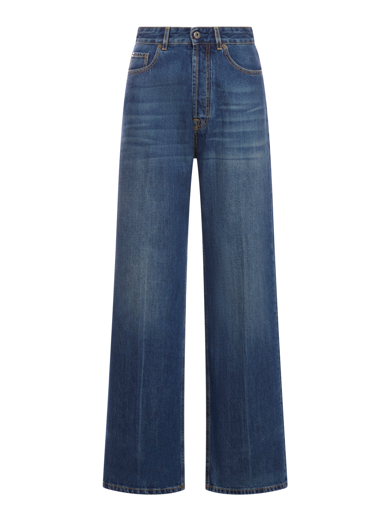 WIDE LEG JEANS WITH A WASHED WASH