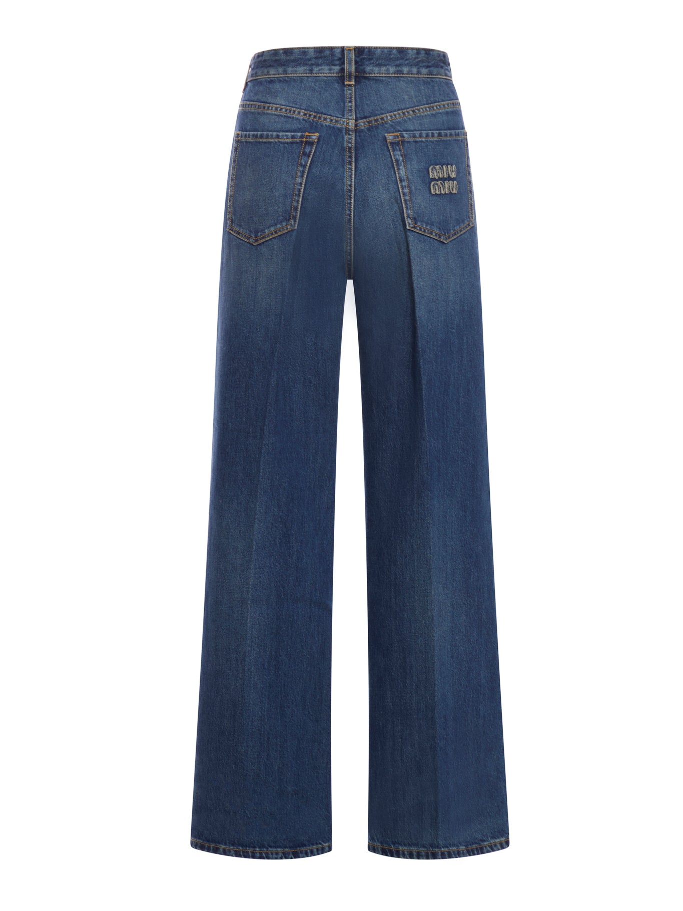 WIDE LEG JEANS WITH A WASHED WASH