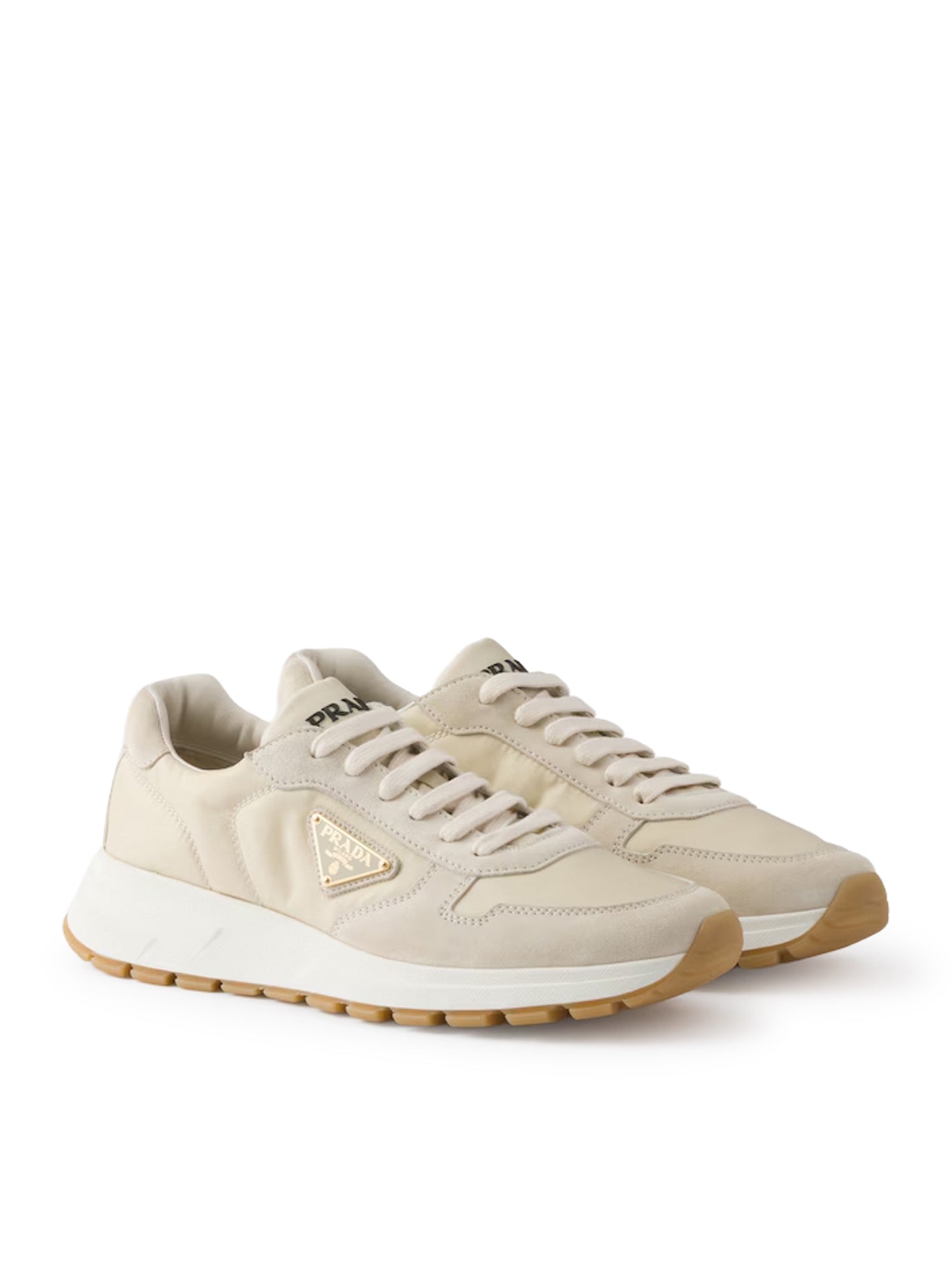 PRAX 01 SNEAKERS IN RE-NYLON AND SUEDE LEATHER