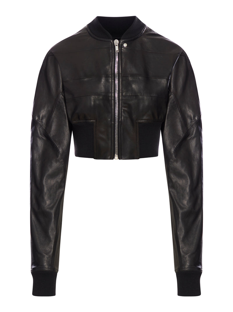 LAMBSKIN CROP BOMBER