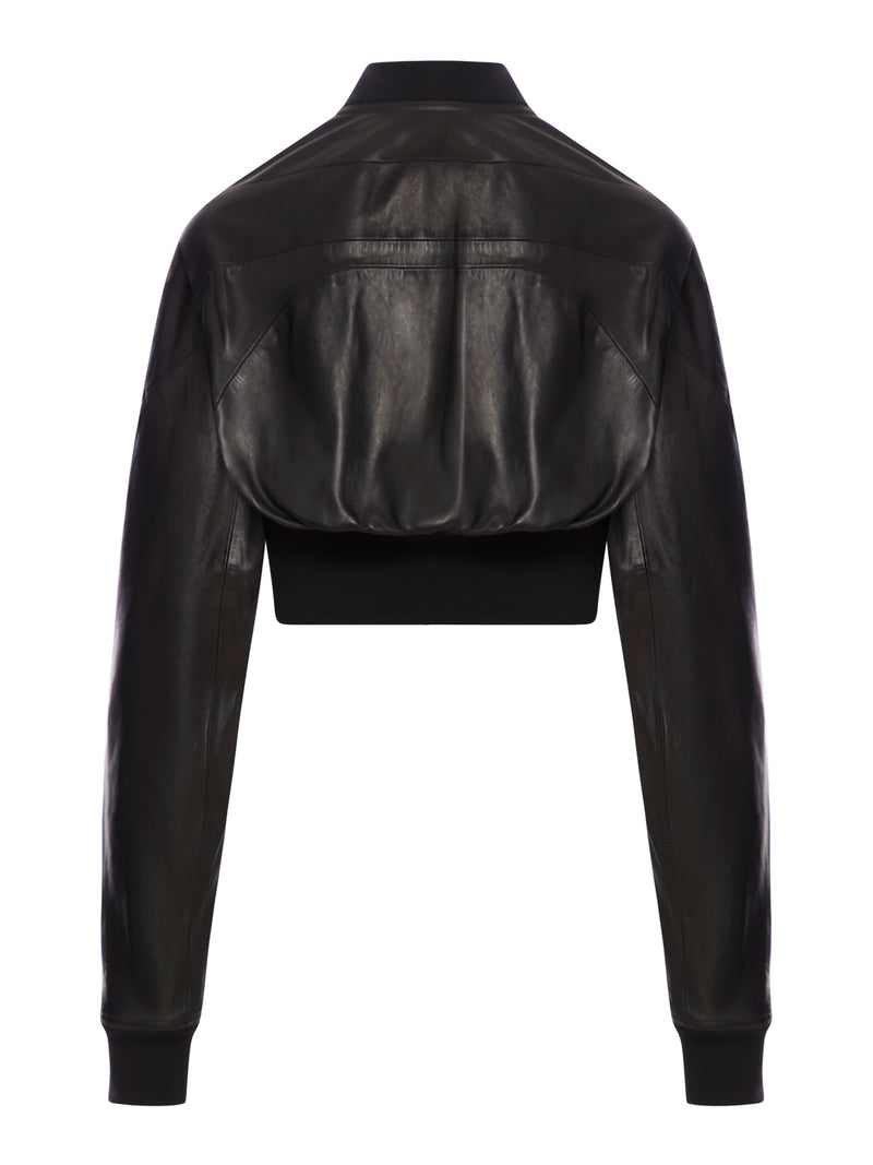 LAMBSKIN CROP BOMBER