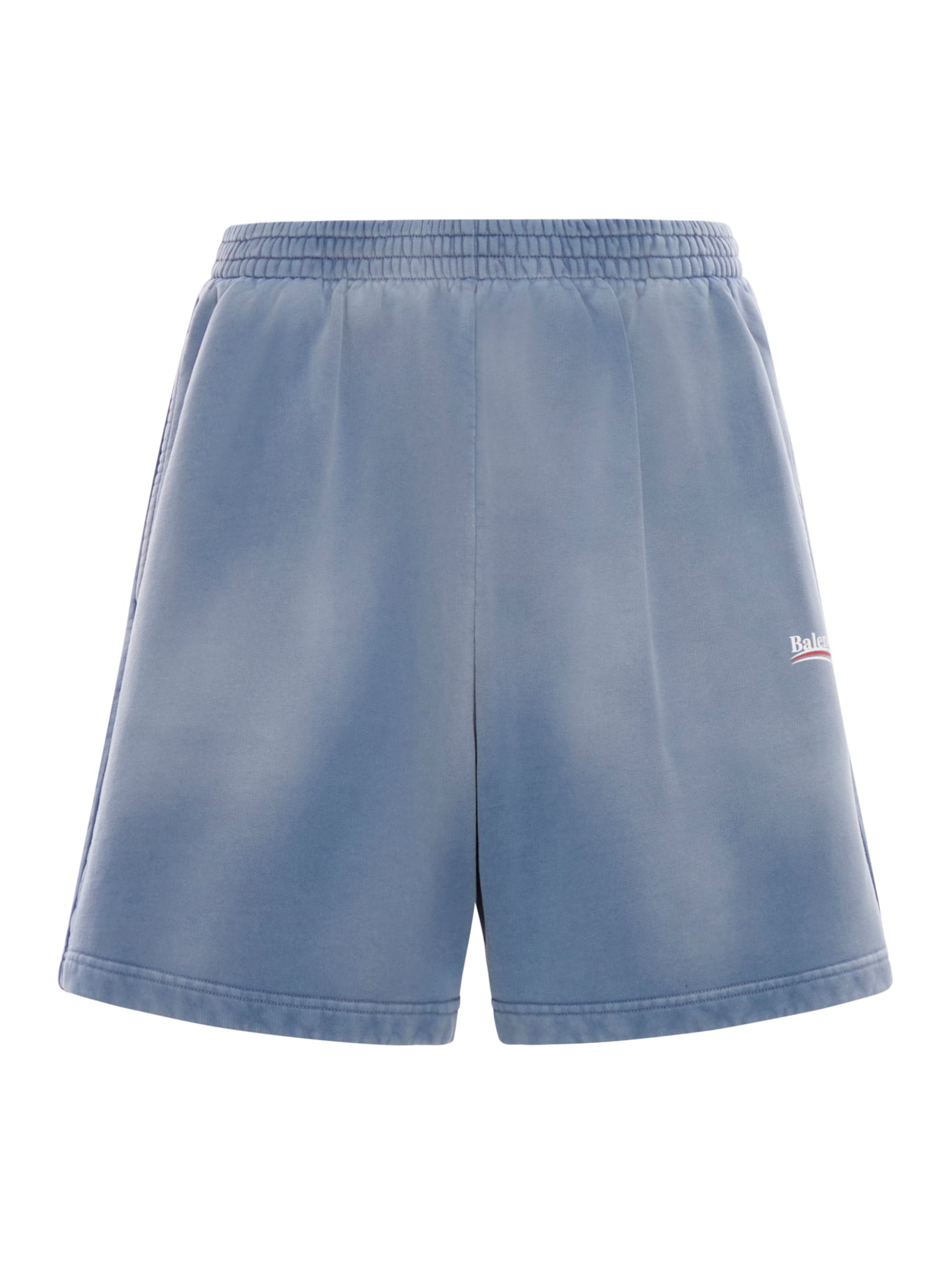 MEN`S POLITICAL CAMPAIGN SWEATSHORTS IN FADED BLUE/WHITE/RED