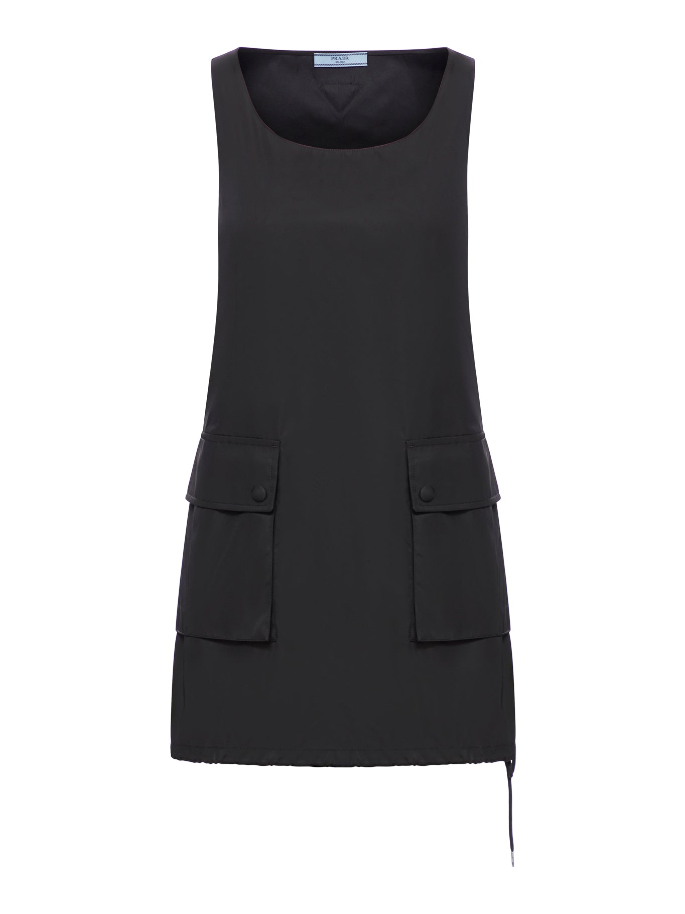 RE-NYLON DRESS WITH APPLIED POCKETS