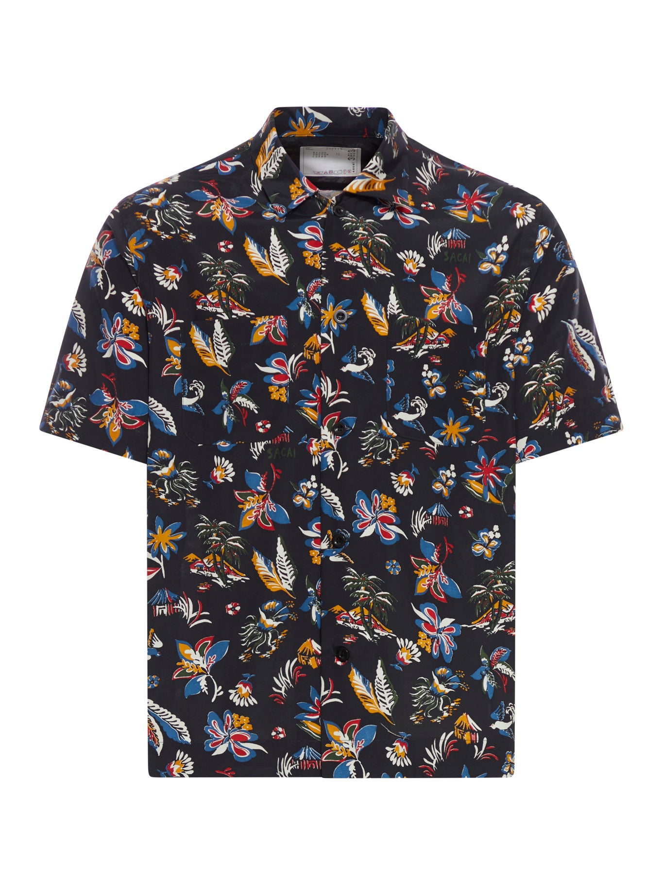 CAR RACE TROPICAL SHIRT IN RAYON AND COTTON