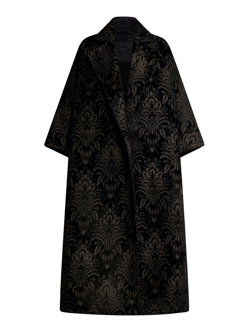 DAMASK VELVET CAPE COAT